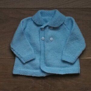Hank Knit Baby Sweater in Baby Blue